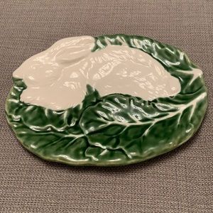 NWOT MAXCERA Spring Plate Cabbage & Bunny Decorative Plate Set of 2